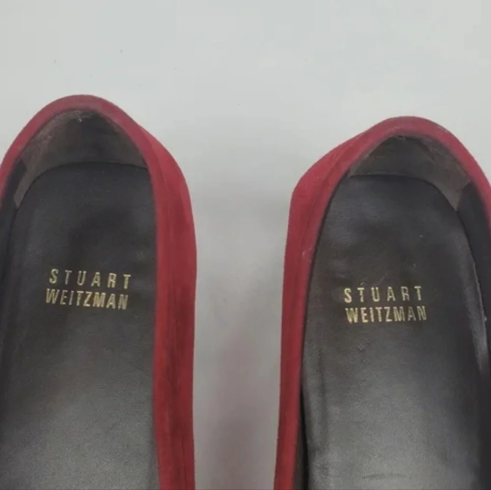 Stuart Weitzman Red Suede Men's Loafers